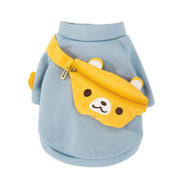 ARFMANI Kuma Bear Cartoon Sling Backpack with Blue Shirt | Clothes for Dogs | ARFMANI My Store bag cj dog shirt dog sweater dogs pet apparel with bag