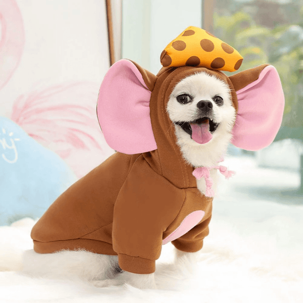 ARFMANI Adorable Mouse Costume with Big Ears Pet Hoodie ARFMANI costume costumes dog dogs