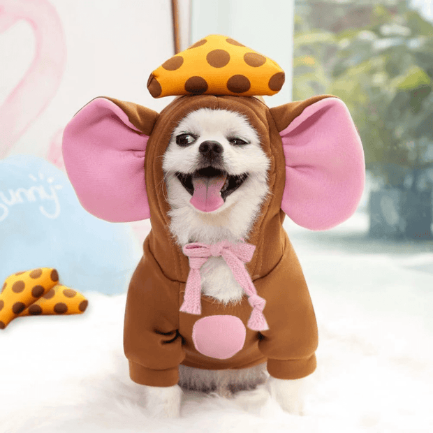 ARFMANI Adorable Mouse Costume with Big Ears Pet Hoodie ARFMANI costume costumes dog dogs