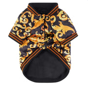 Gold Embroidery Baroque Dog Jacket Coat