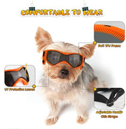 Dark Tinted Sunglasses - UV & Windproof Goggles for Dogs