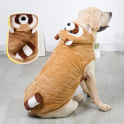 Brown Raccoon Hoodie for Large Dogs