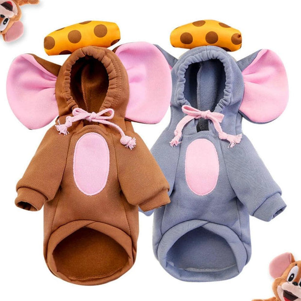 ARFMANI Adorable Mouse Costume with Big Ears Pet Hoodie ARFMANI costume costumes dog dogs