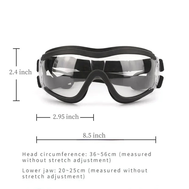 Clear Anti-UV Windproof & Waterproof Goggles for Dogs