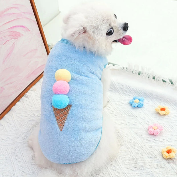 Ice Cream Fleece Vest for Small Pets