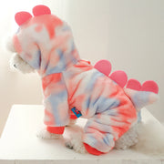 Tie Dye Thick Dinosaur Hoodie for Pets