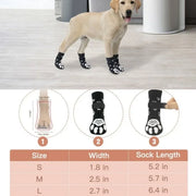 4pcs Anti-Slip Paw Protection Dog Socks