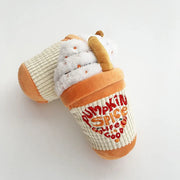 Pumpkin Spiced Latte Dog Squeaky Toy