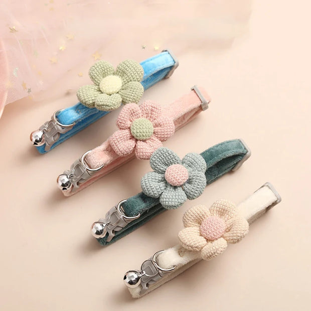 Flower Cat Bell Collar