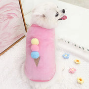 Ice Cream Fleece Vest for Small Pets