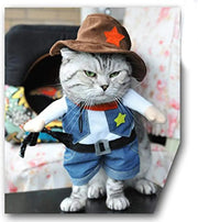 ARFMANI Funny Pet Cat Cowboy Halloween Costume ARFMANI cat cosplay costume costumes cowboy halloween