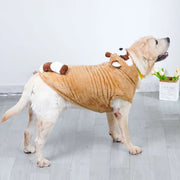 Brown Raccoon Hoodie for Large Dogs