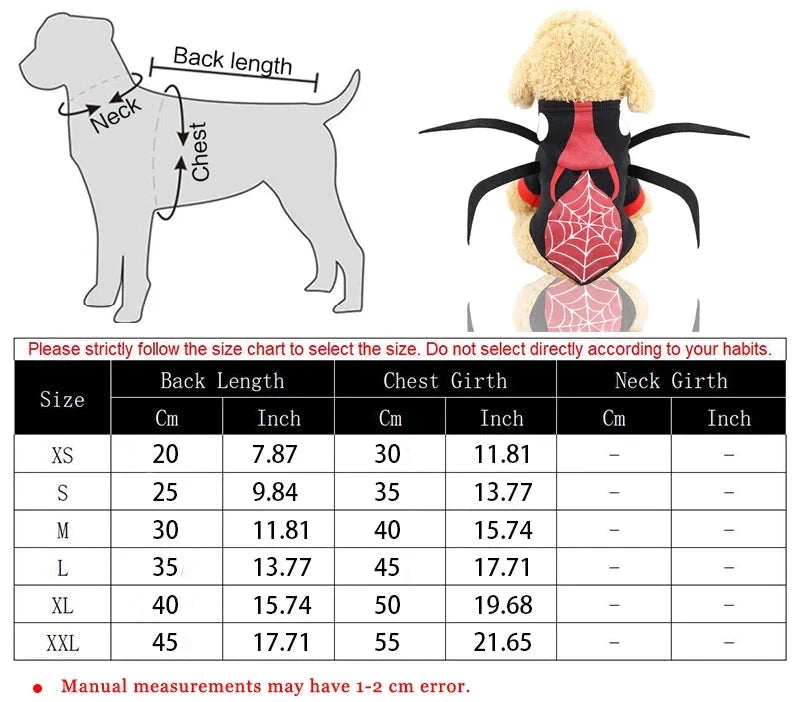 Spider Hoodie Halloween Pet Costume