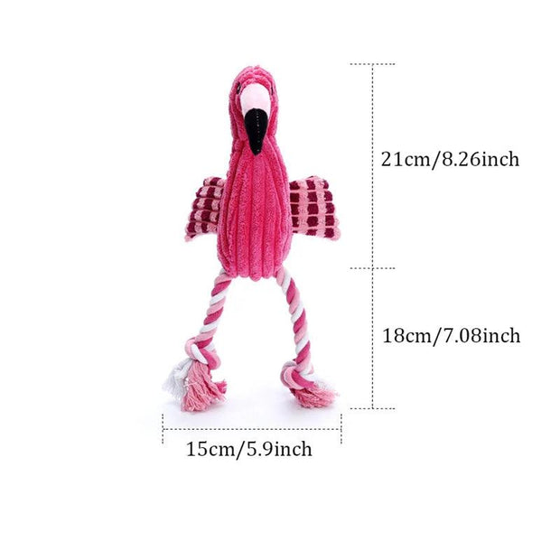 ARFMANI Pink Corduroy Flamingo Squeaky Toy ARFMANI dog dogs toy toys