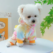 Tie Dye Thick Dinosaur Hoodie for Pets