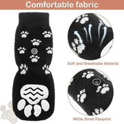 4pcs Anti-Slip Paw Protection Dog Socks