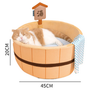 Japanese Hot Spring Cat Bed for Cats & Dogs