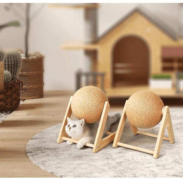 ARFMANI Cat Sisal Rope Ball Scratching Toy Stand ARFMANI cat cat toy cat toys cats toy toys